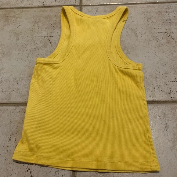 No Boundaries Yellow Ribbed Tank Top - Size Small - Picture 5 of 6